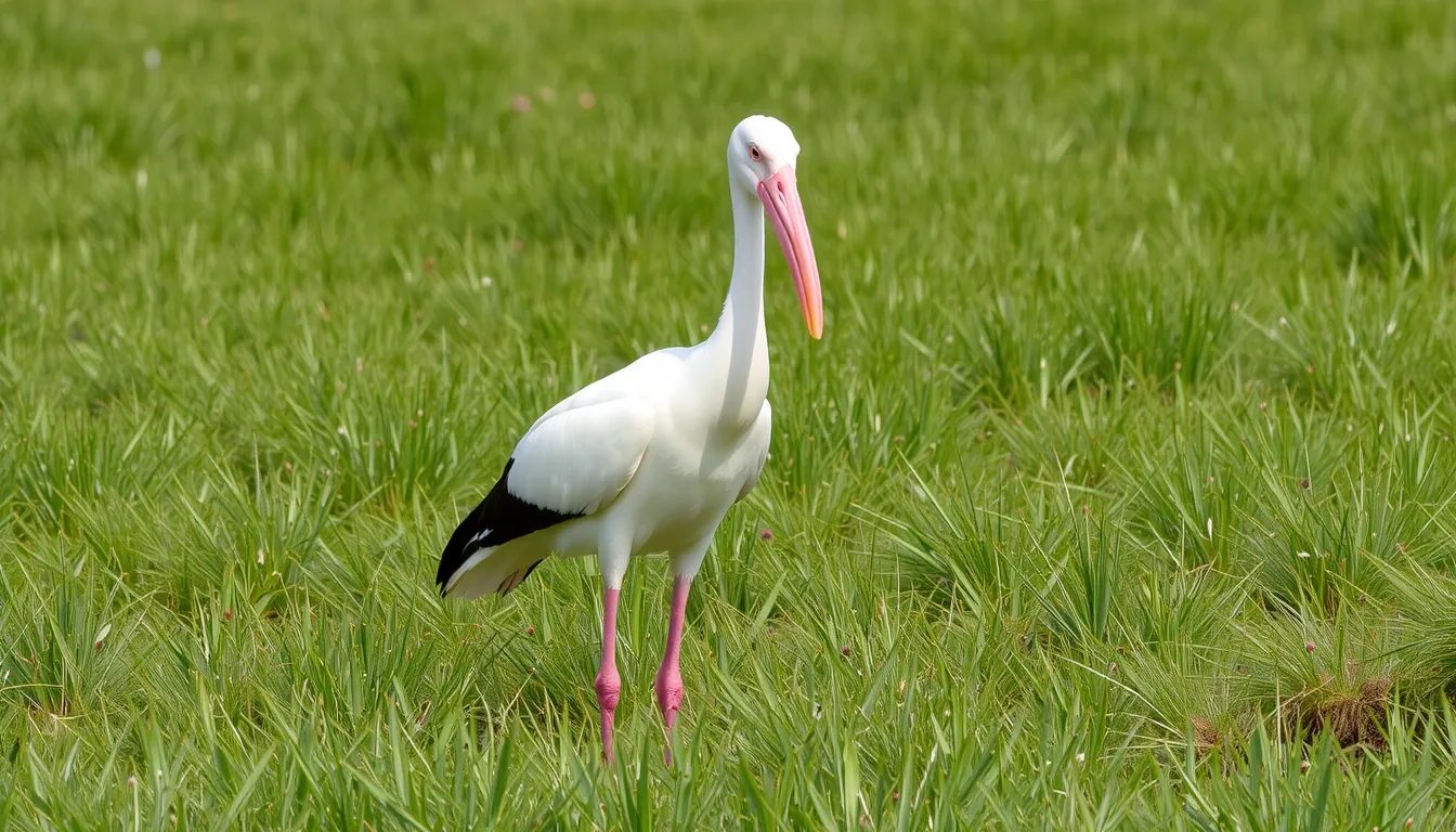 cigogne toute blanche