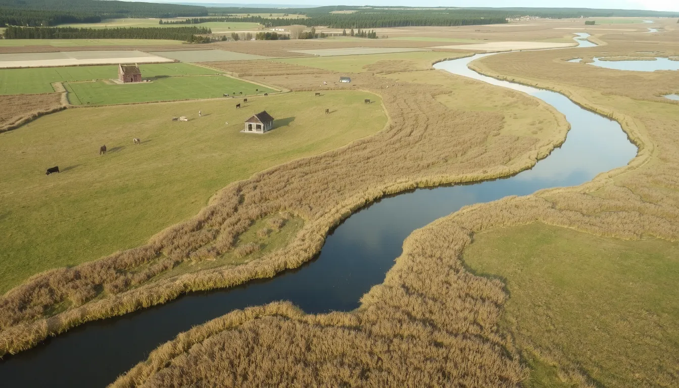 panorama du marais vernier