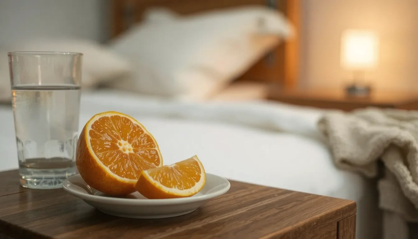 manger une orange le soir