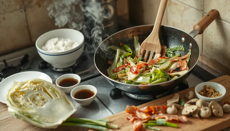 Recette choux chinois lardons : la poêlée facile et rapide en 30 minutes